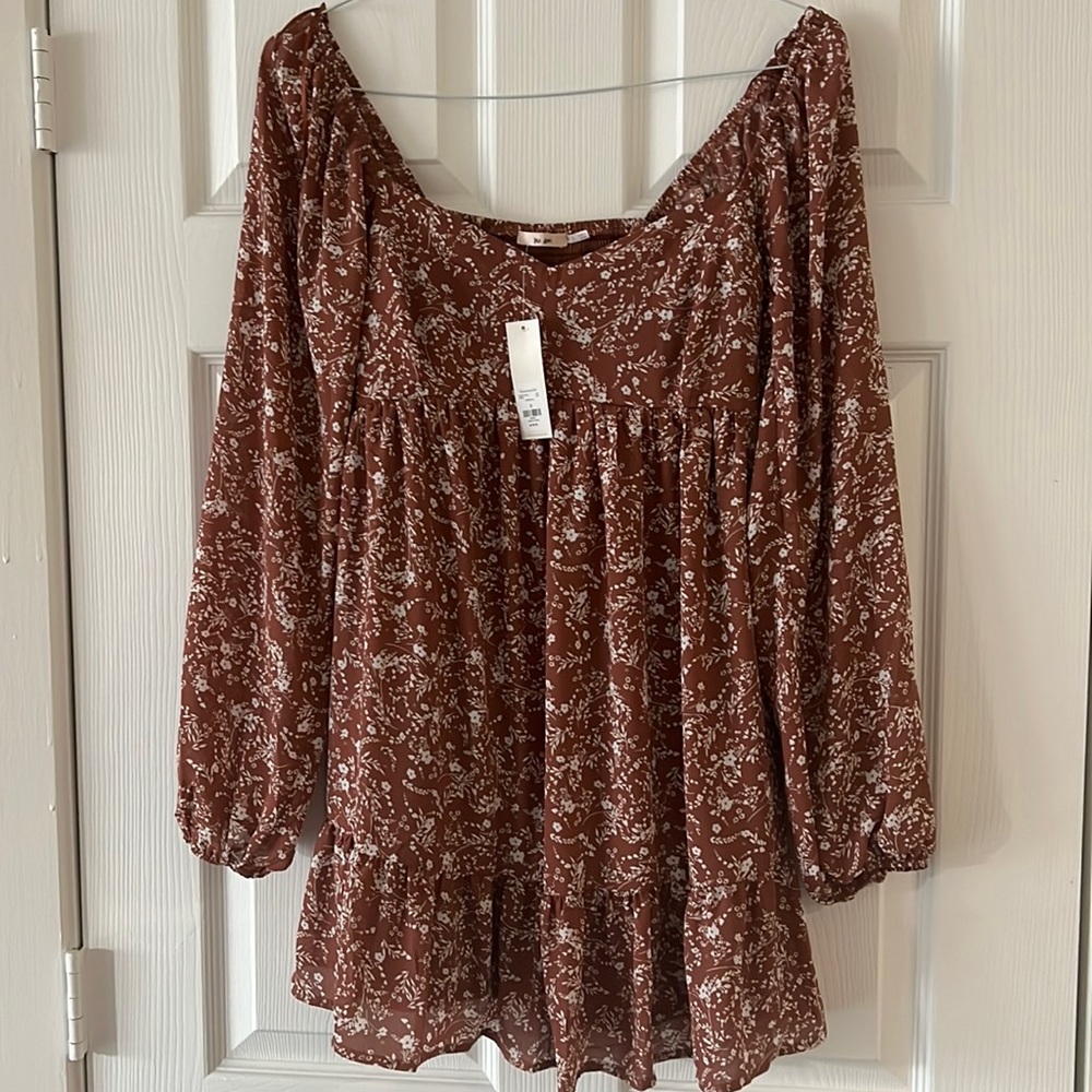 Brand new, tags on, long sleeve short dress